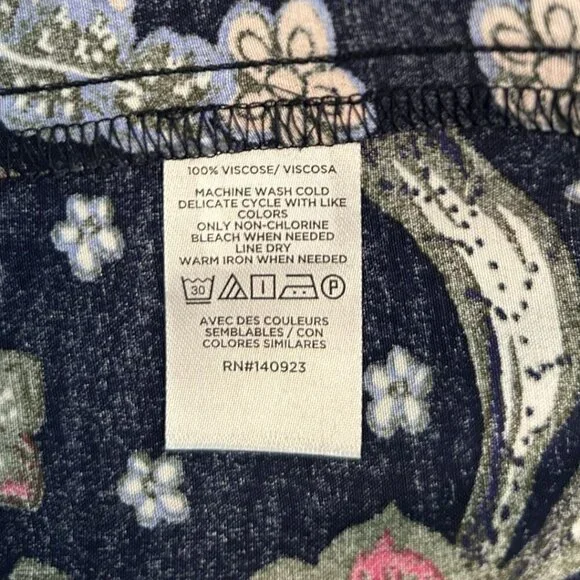 NWT Loft Petite Large Floral Shirred Flounce Long Sleeve Midi Dress - Picture 7 of 10